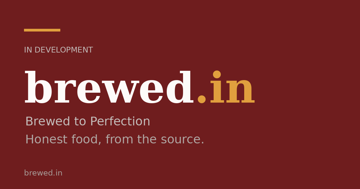 Link preview image for brewed.in